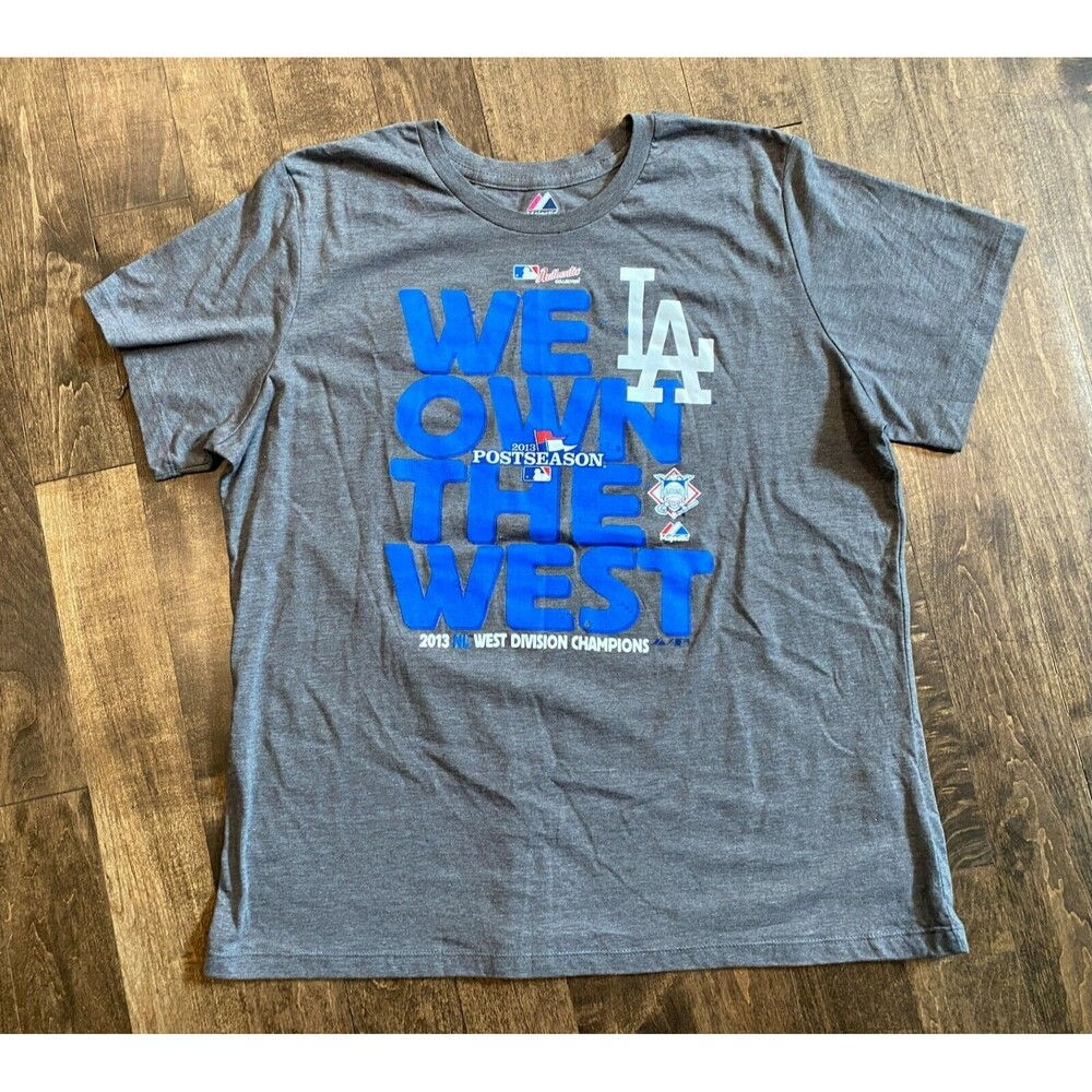 LA Dodgers 2013 NL West Division Champions Tee - Women's XXL MLB Postseason (J)